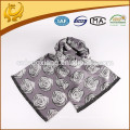 Hot Sell Own Factory Viscose e poliéster escovado Rose jacquard cachecol com flor jacquard cachecol